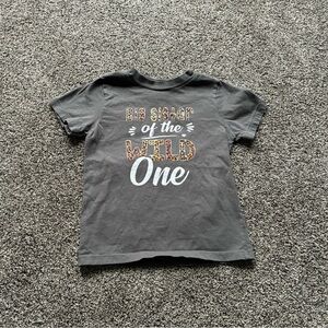 Port & Company Big Sister of the Wild One Toddler Girl Shirt, Size 3T